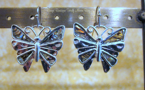 Butterfly metal earrings