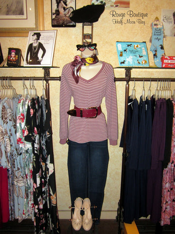 V-neck stretch top