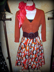 60's portrait print skirt